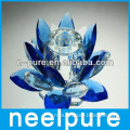 Handmade lotus-shape clear crystal perfume bottle for sale